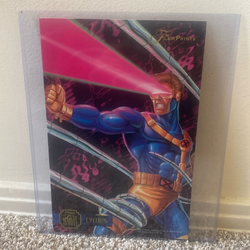 1995 FLAIR PRINTS "CYCLOPS" #290 MARVEL COMIC OVERSIZED CARD